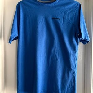 Patagonia Men's Vibrant Blue Short Sleeve Tee, Responsibili-tee